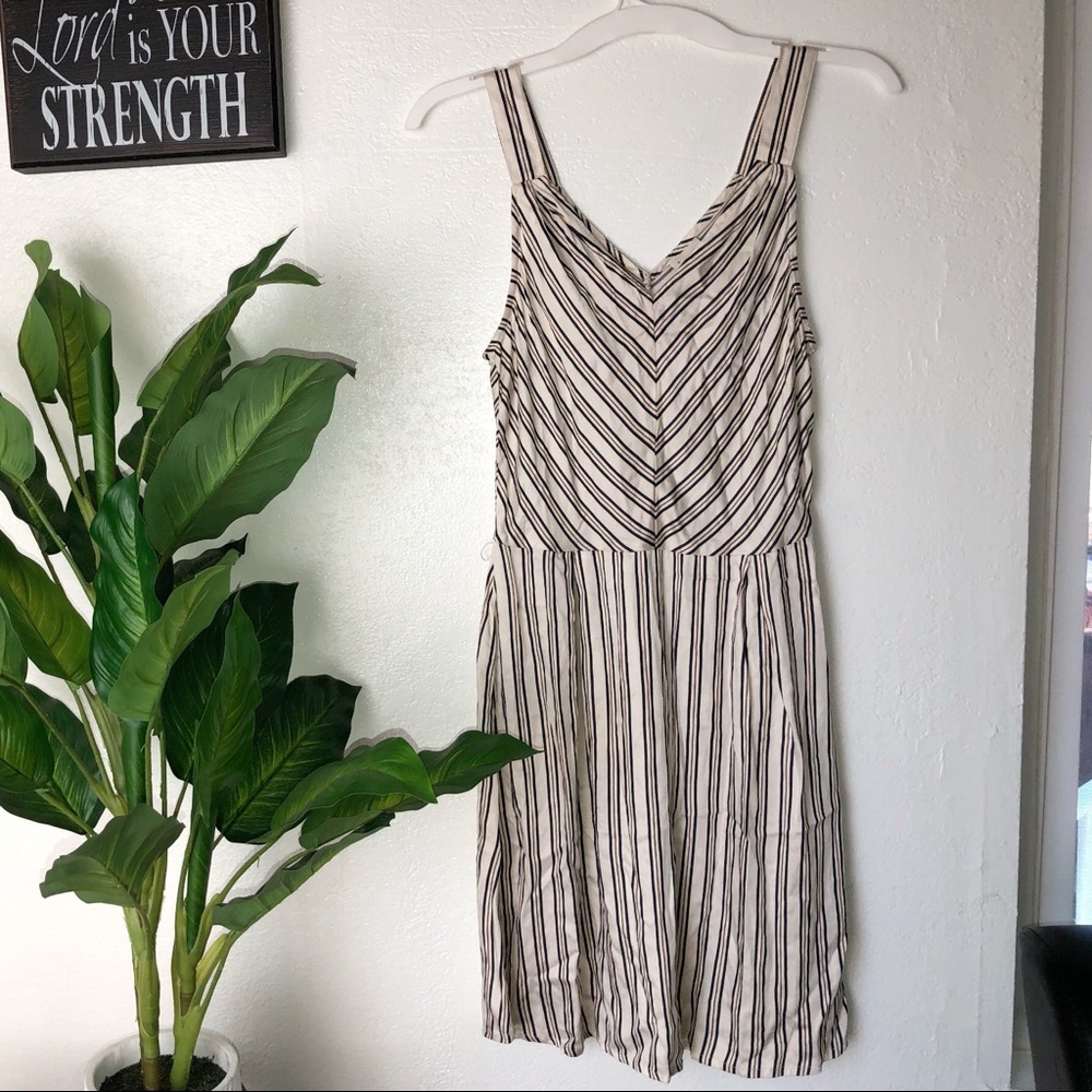 A New Day White Striped Dress